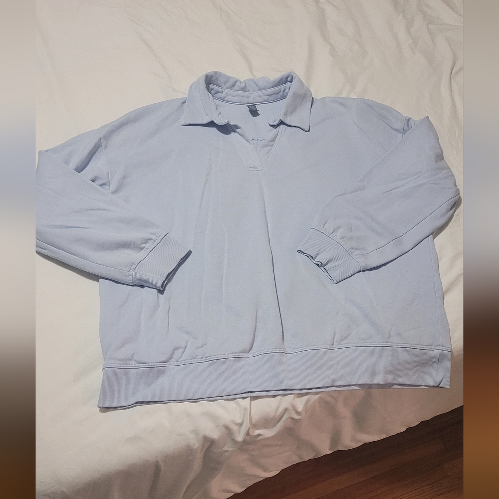 Pastel blue polo Rugby sweater Joe fresh xl guc